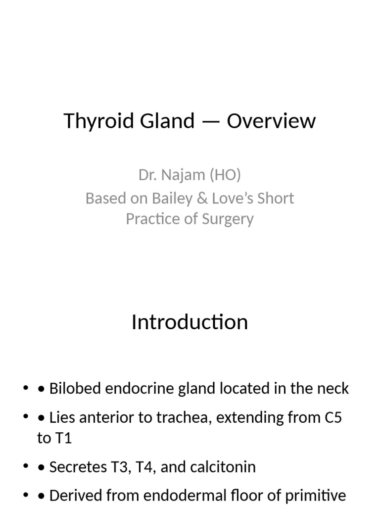 Thyroid Gland Overview and Disorders | PDF | Thyroid | Endocrine