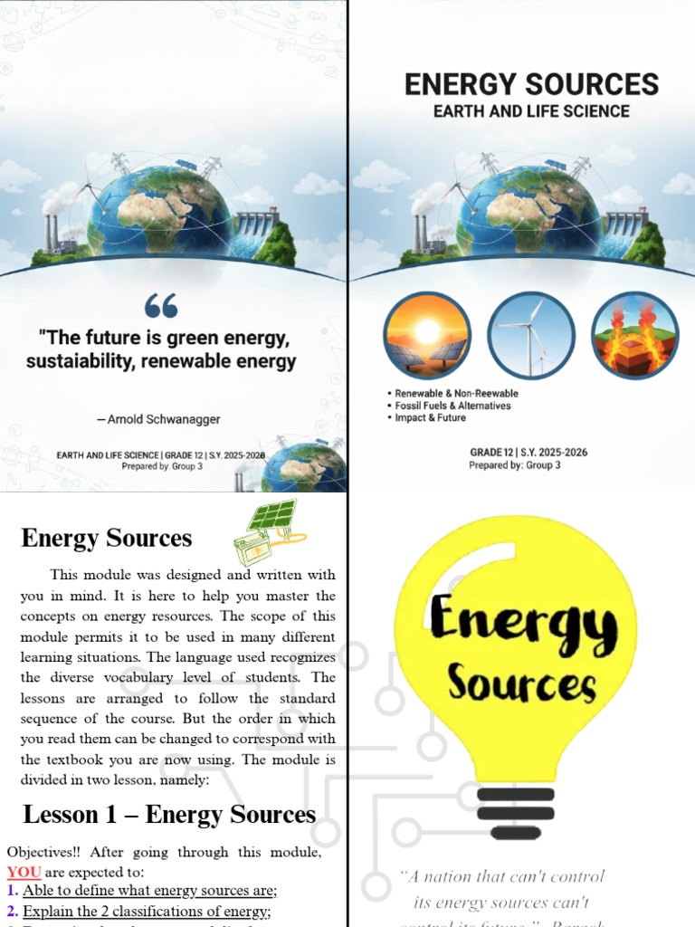 Understanding Energy Sources: Types & Impact | PDF | Energy Development ...