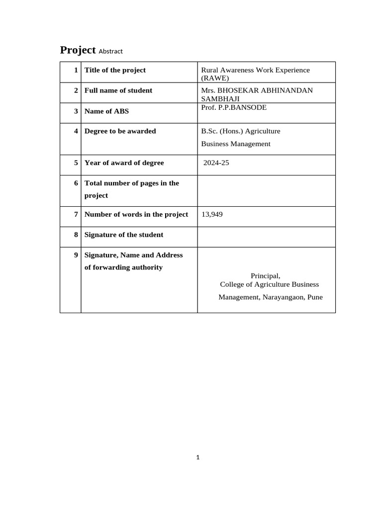 Rural Awareness Work Experience Project | PDF | Agriculture | Soybean