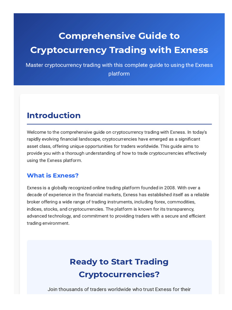Exness Guide Simplified | PDF | Contract For Difference | Cryptocurrency