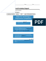 Additional Vocabulary Support: Factoring by Grouping