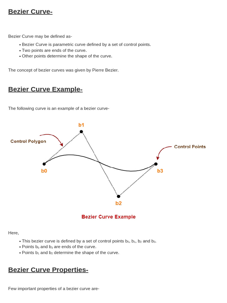 Bezier Curve | PDF | Curve | Line (Geometry)