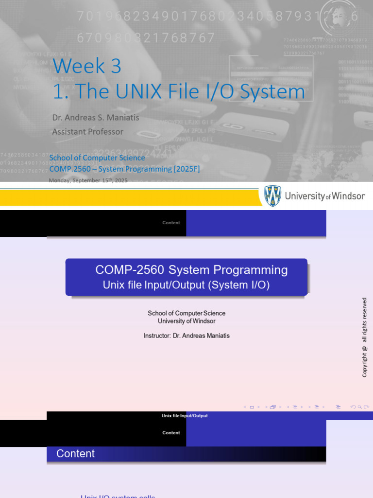 Unix File I/O System Calls Overview | PDF | Operating System Technology ...