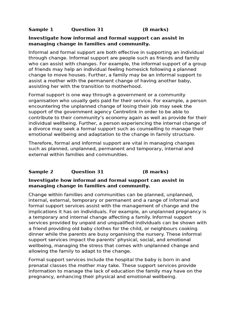 Managing Change: Support Systems Explained | PDF | Human Development ...
