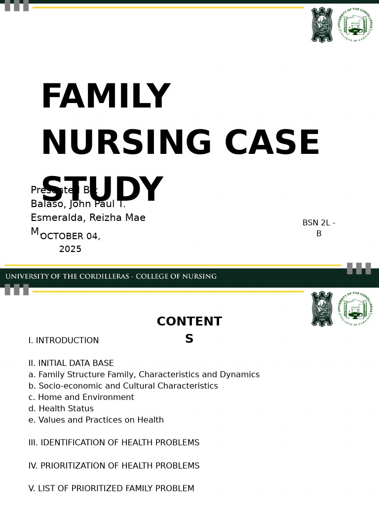 Family Nursing Case Study: Regina Family | PDF | Hypertension | Blood ...