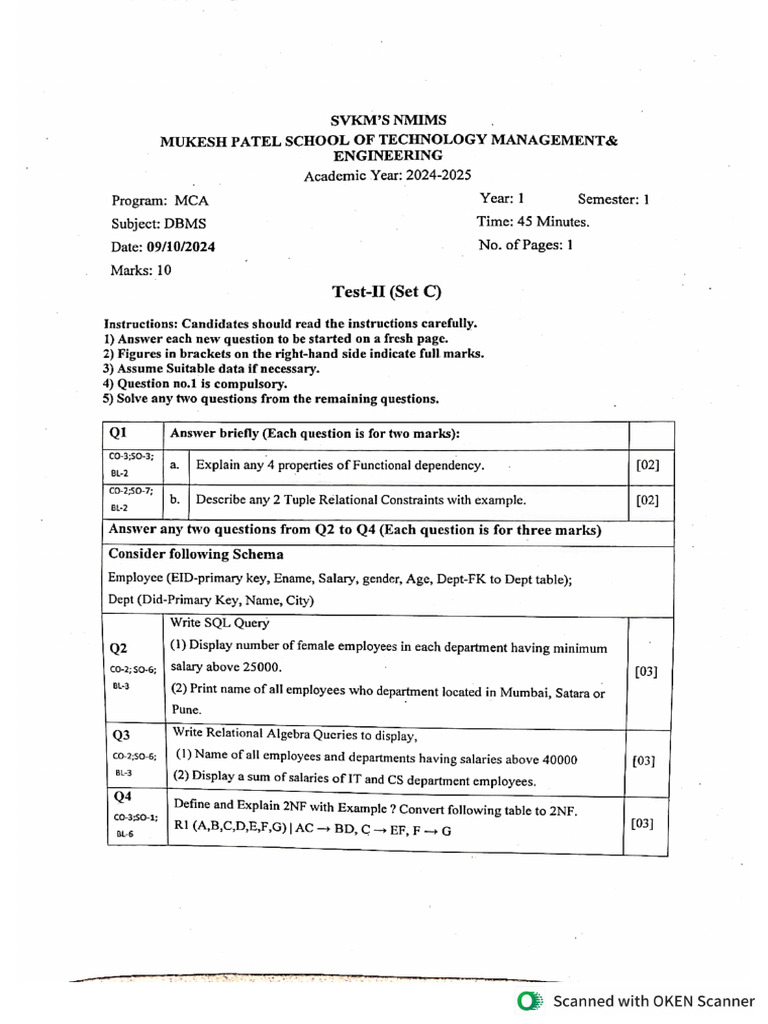 M2 Papers 2023-24 | PDF