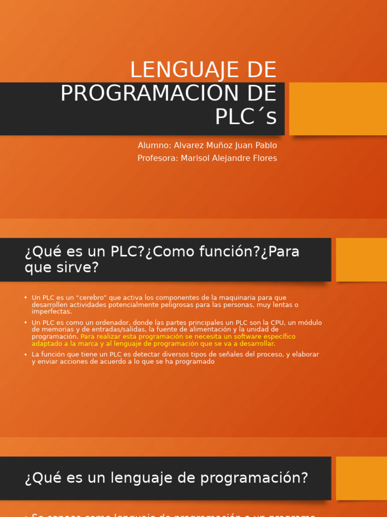 Lenguajes de Programación para PLCs | PDF | Programación de ...