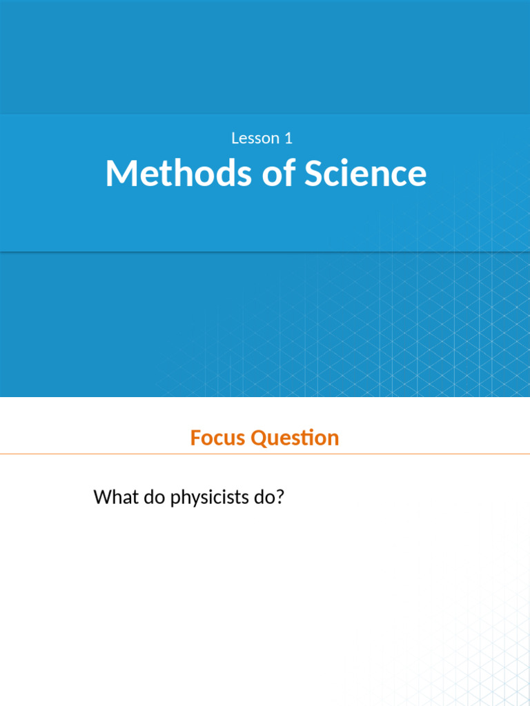 Understanding Scientific Methods in Physics | PDF | Science ...