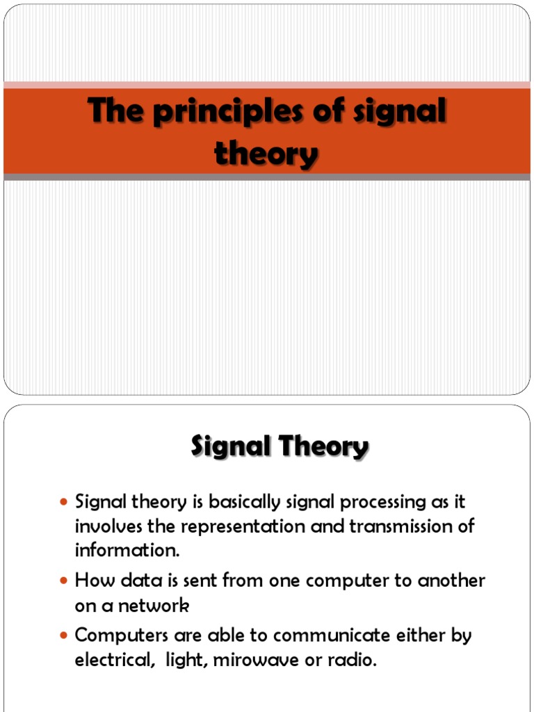 Principles of Signal Theory Explained | PDF | Error Detection And ...