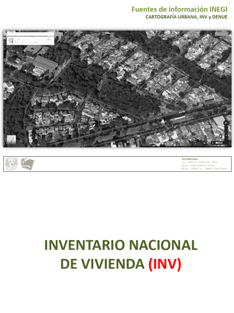 Guía para usar INV y DENUE de INEGI | PDF