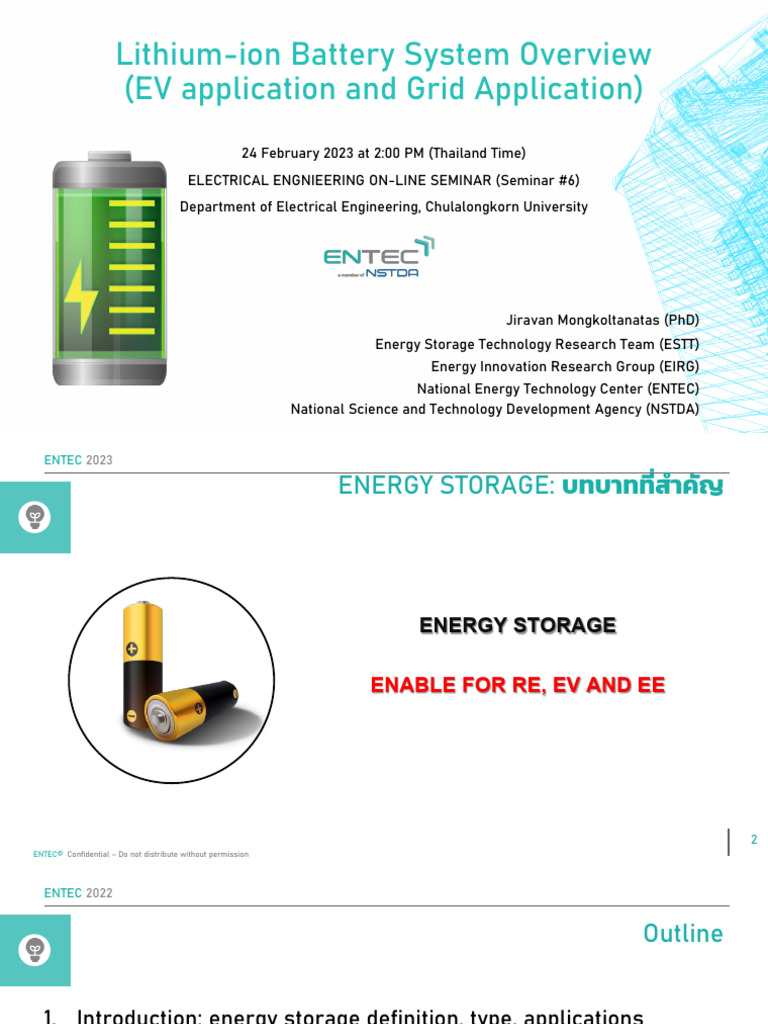 Lithium-ion Battery Systems Overview | PDF | Energy Storage | Lithium ...