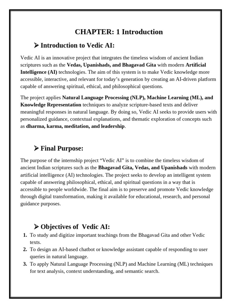 Vedic AI: Merging Wisdom with Technology | PDF | Artificial ...