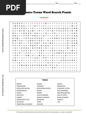 Economics Word Search Puzzle Word Search Puzzles Word Search And