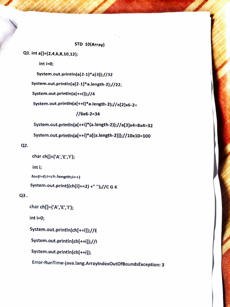 Java Array Operations and Concepts | PDF | C++ | Computer Programming