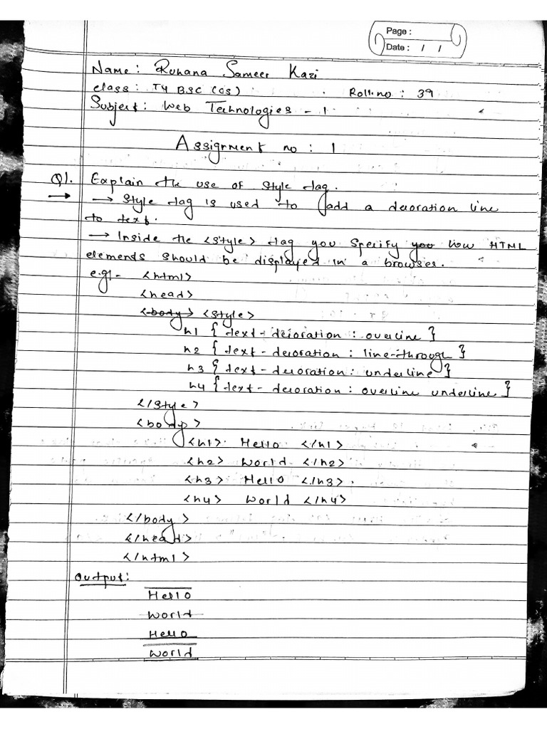 WT Assignment | PDF