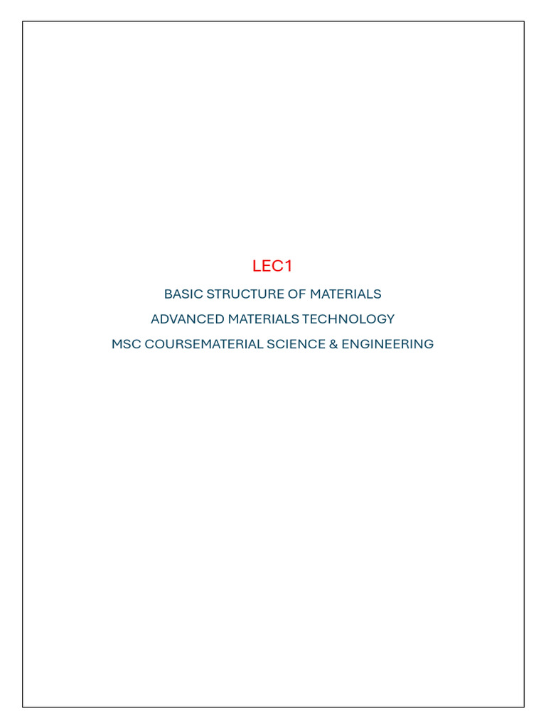 Overview of Material Science Concepts | PDF | Chemical Bond | Ion