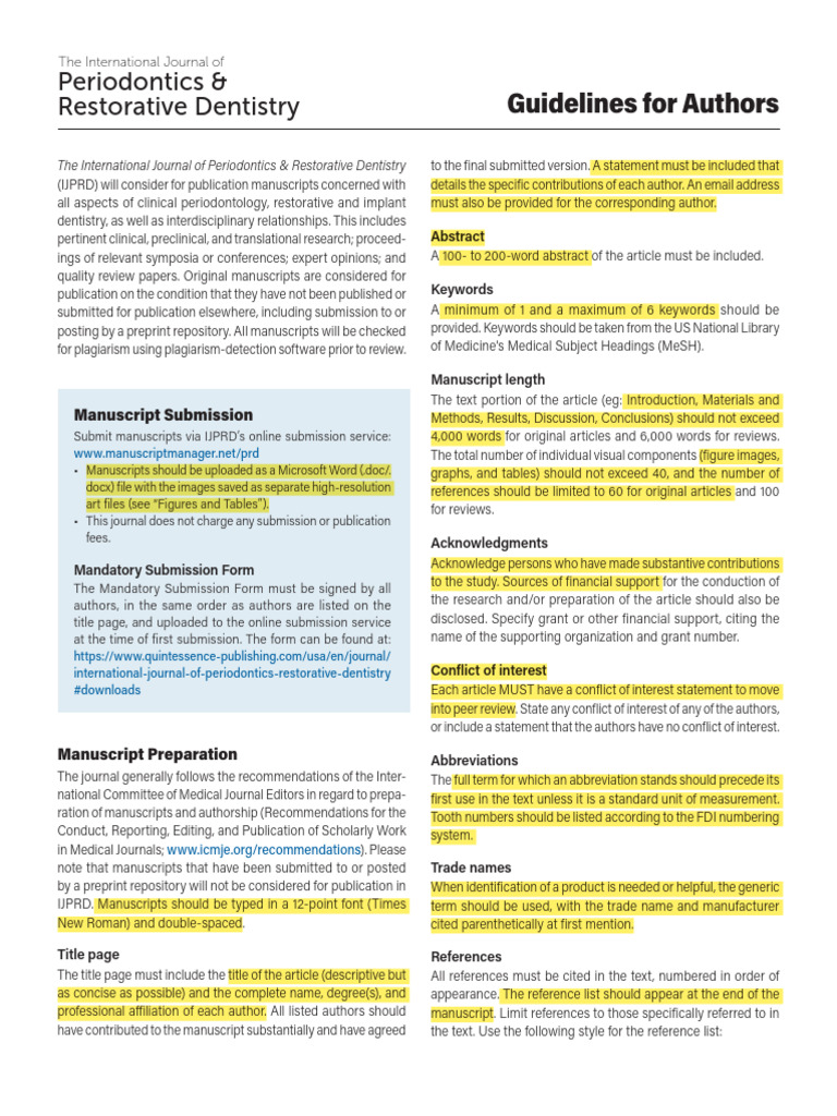 IJPRD Author Guidelines Overview | PDF | P Value