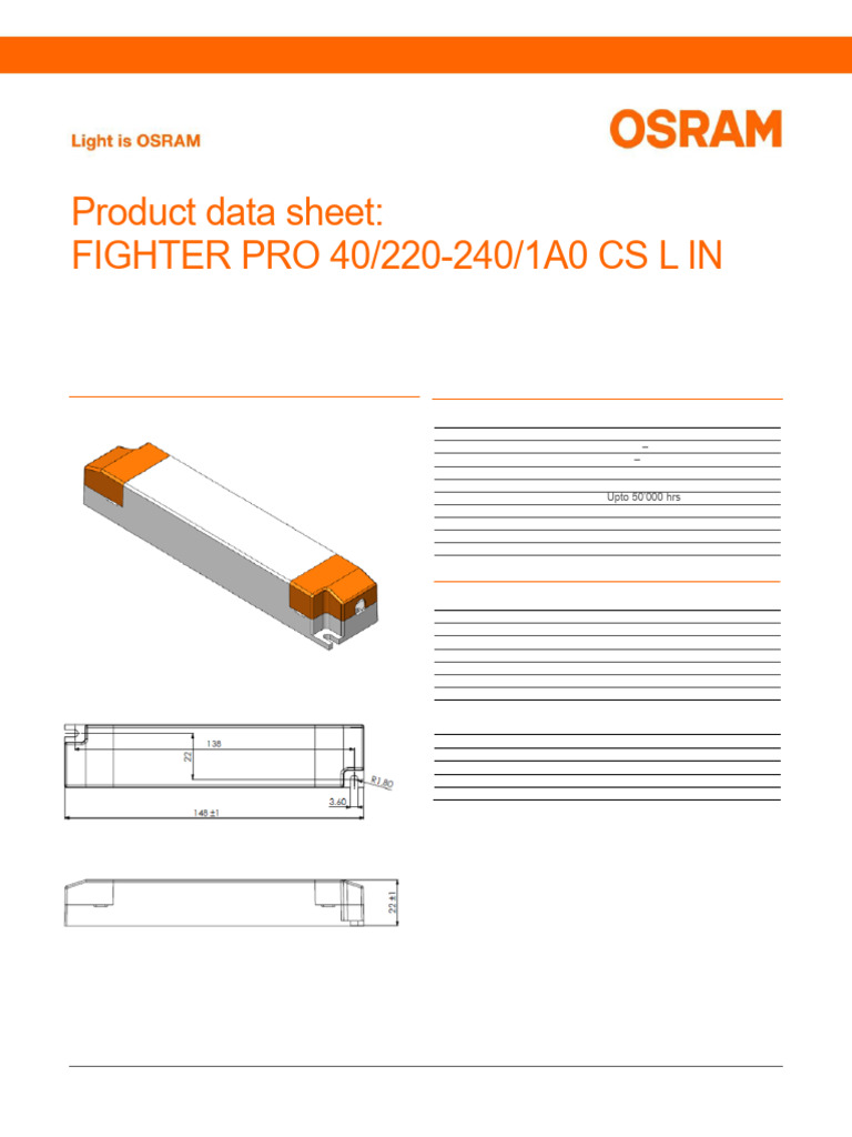 OSRAM Fighter Pro LED Power Supply | PDF | Power Supply | Electrical ...