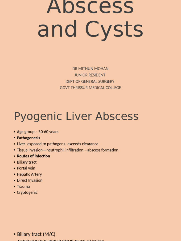 Pyogenic Liver Abscess: Causes & Treatment | PDF | Liver | Medical ...