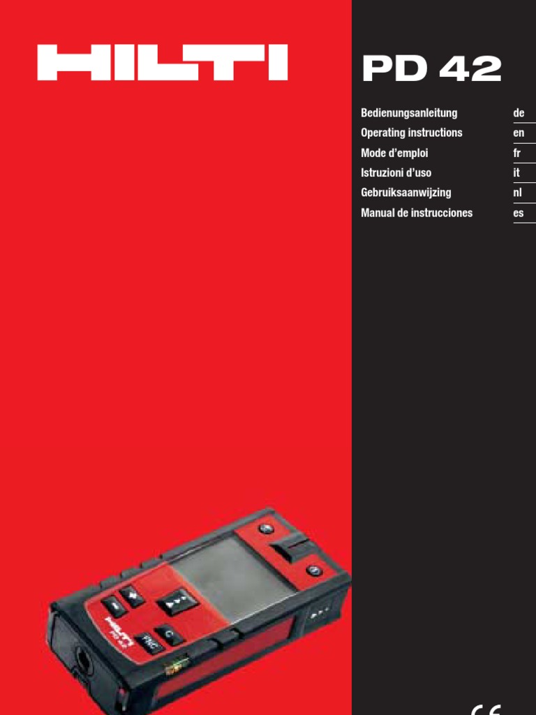 Instrucciones PD42 | PDF | Medición | Herramientas
