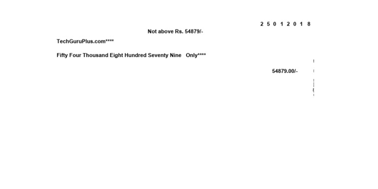 HDFC Bank Cheque Printing Format Excel | PDF