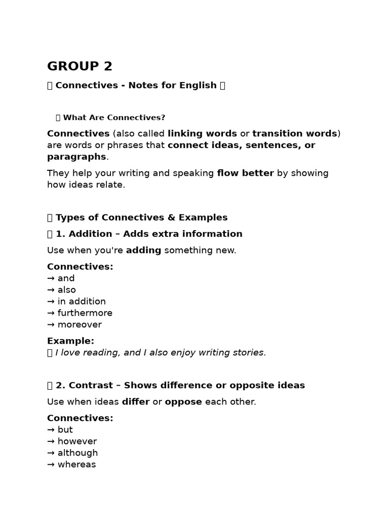 Essential Connectives for English Writing | PDF