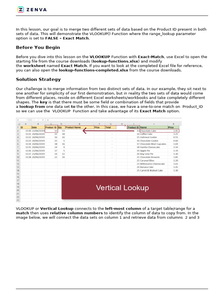 Before You Begin: Lookup Functions For Excel | PDF | Microsoft Excel ...
