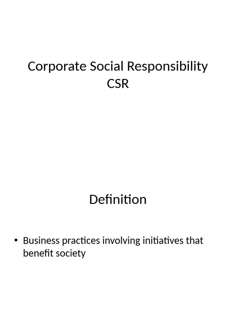 Understanding Corporate Social Responsibility | PDF