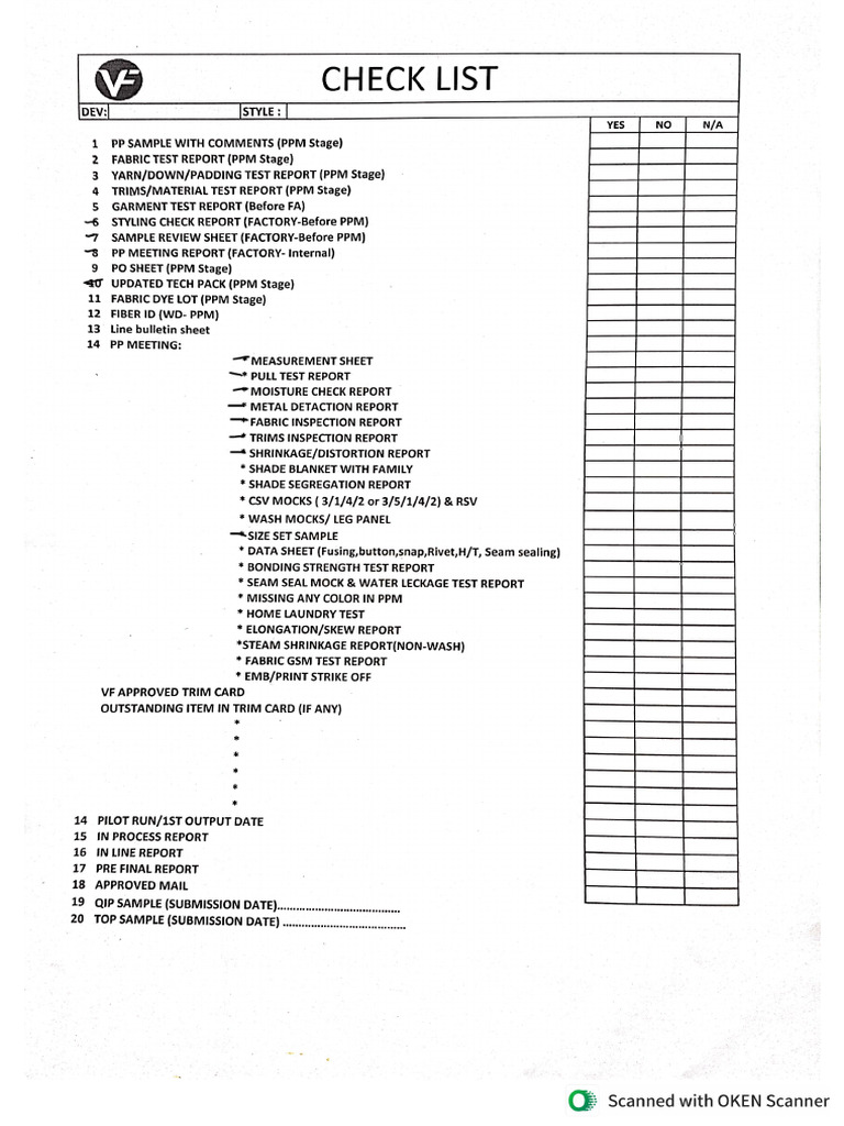 Check List and Format - 1 | PDF