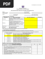 RFTP Form for Teacher Reclassification | PDF | Learning | Educational ...