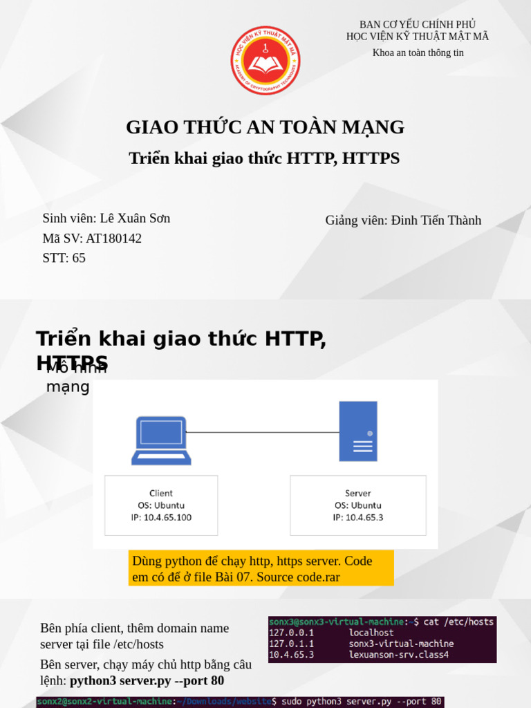 Bài 07. Triển Khai Http Https | PDF