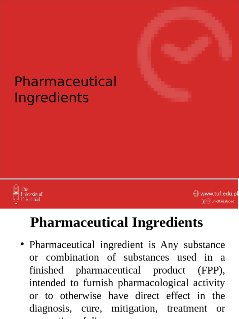 Essential Pharmaceutical Ingredients Guide | PDF | Topical Medication ...
