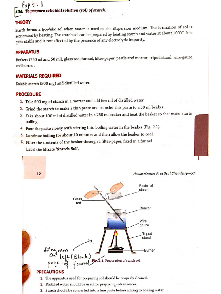 STD 12 Chemistry Practical Part 1-1 | PDF