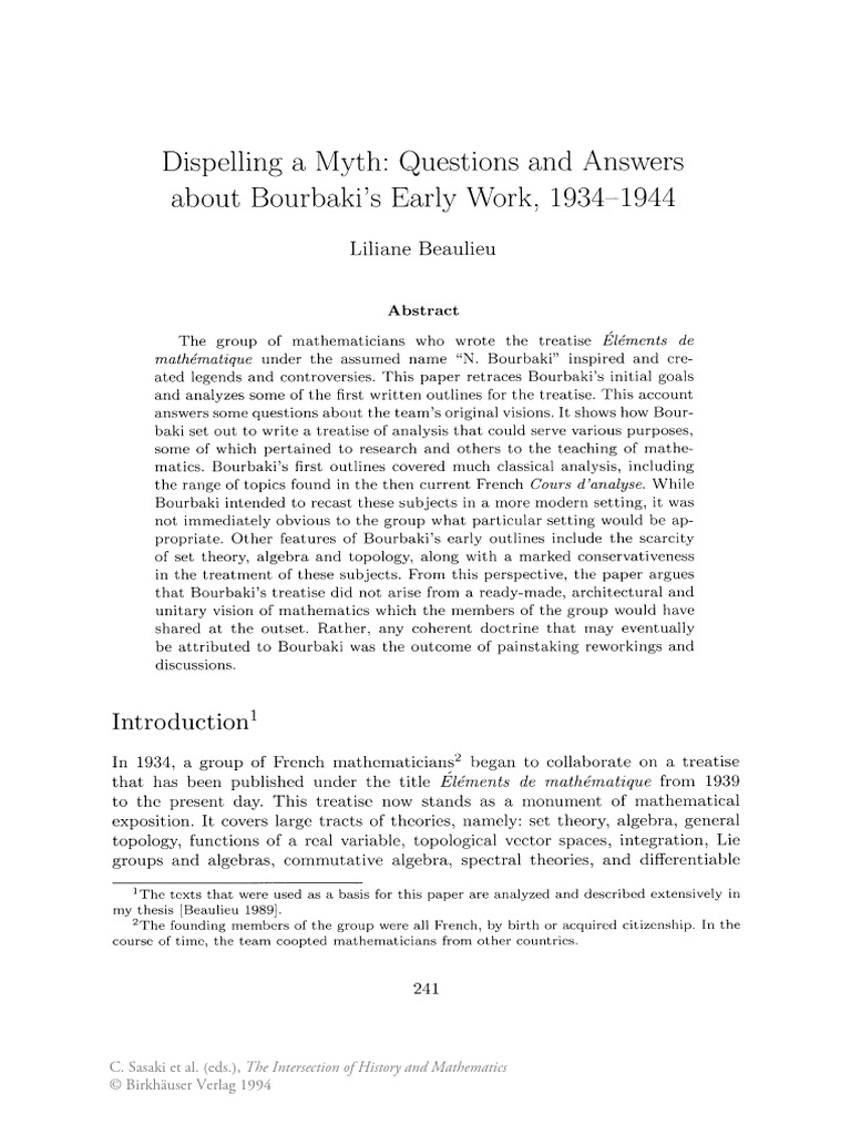 BEAULIEU Dispelling A Myth | PDF | Equations | Algebra