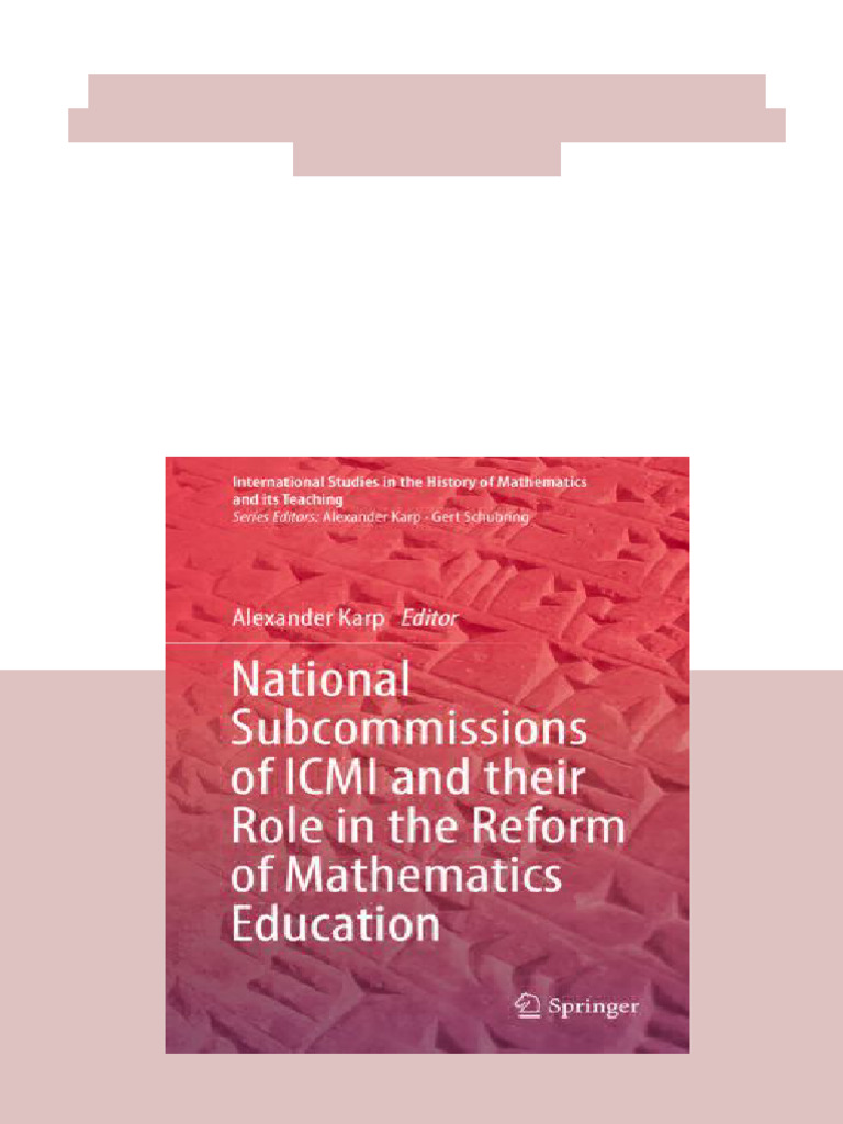 National Subcommissions of ICMI and Their Role in The Reform of ...