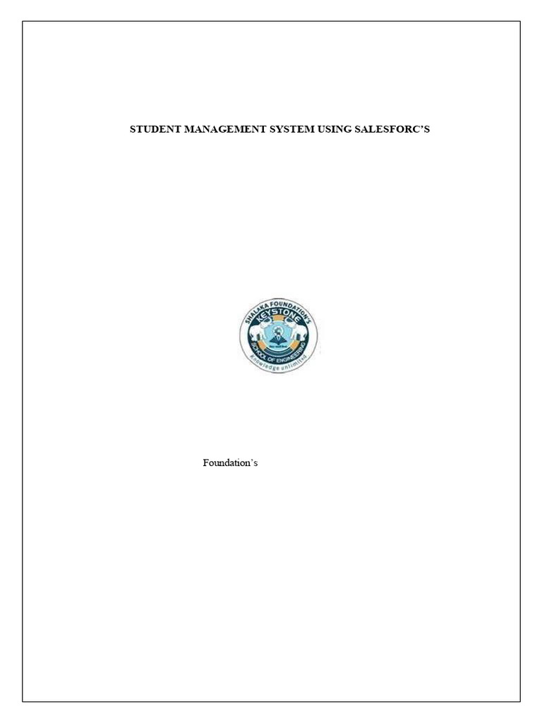 Salesforce Student Management System Report | PDF | Cloud Computing ...