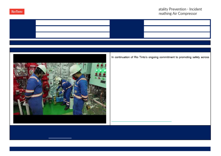 Breathing Air Compressor Safety Alert | PDF | Safety | Workplace