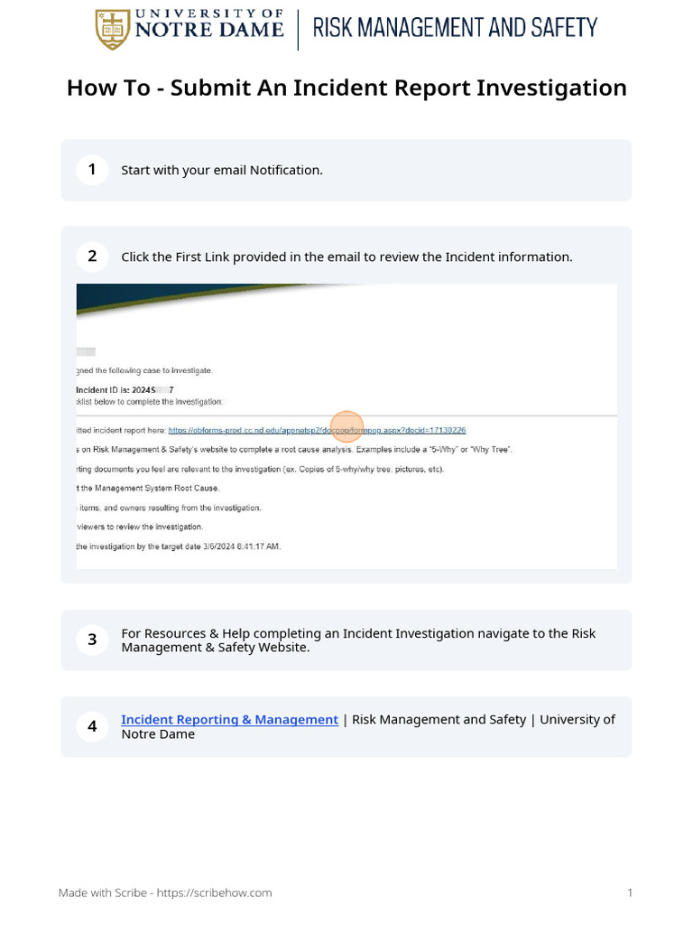 How to Submit an Incident Report | PDF | Computing