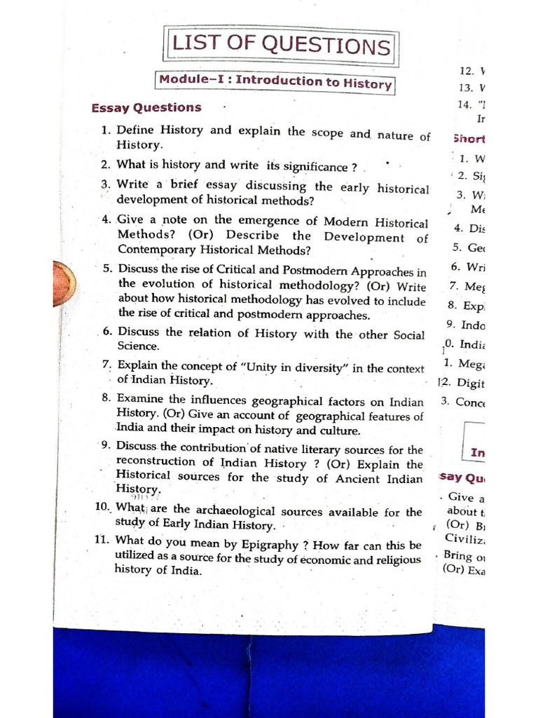 History Questions | PDF