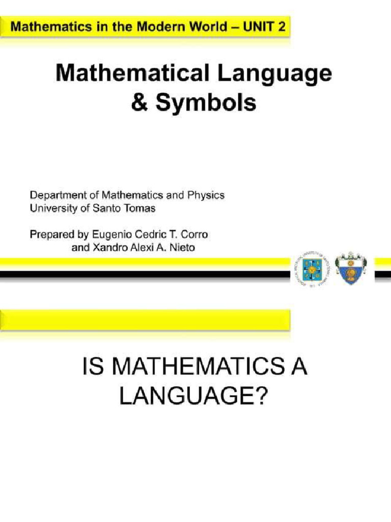 Mathematics As Language | PDF