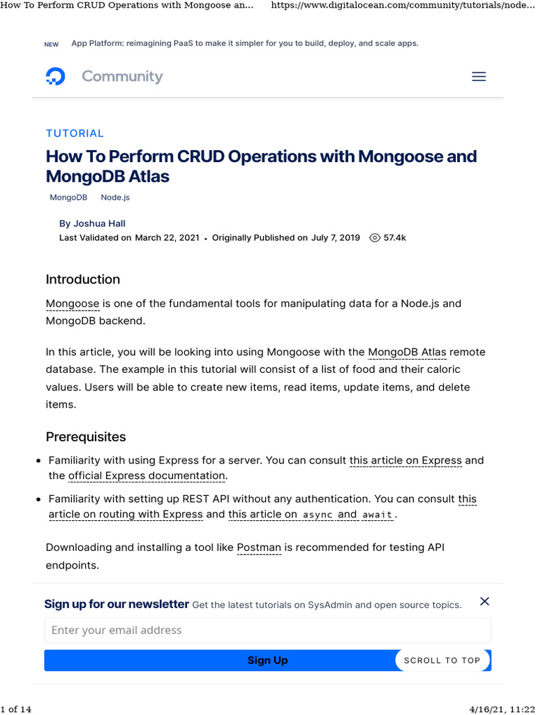 6 - How To Perform CRUD Operations With Mongoose and MongoDB Atlas ...
