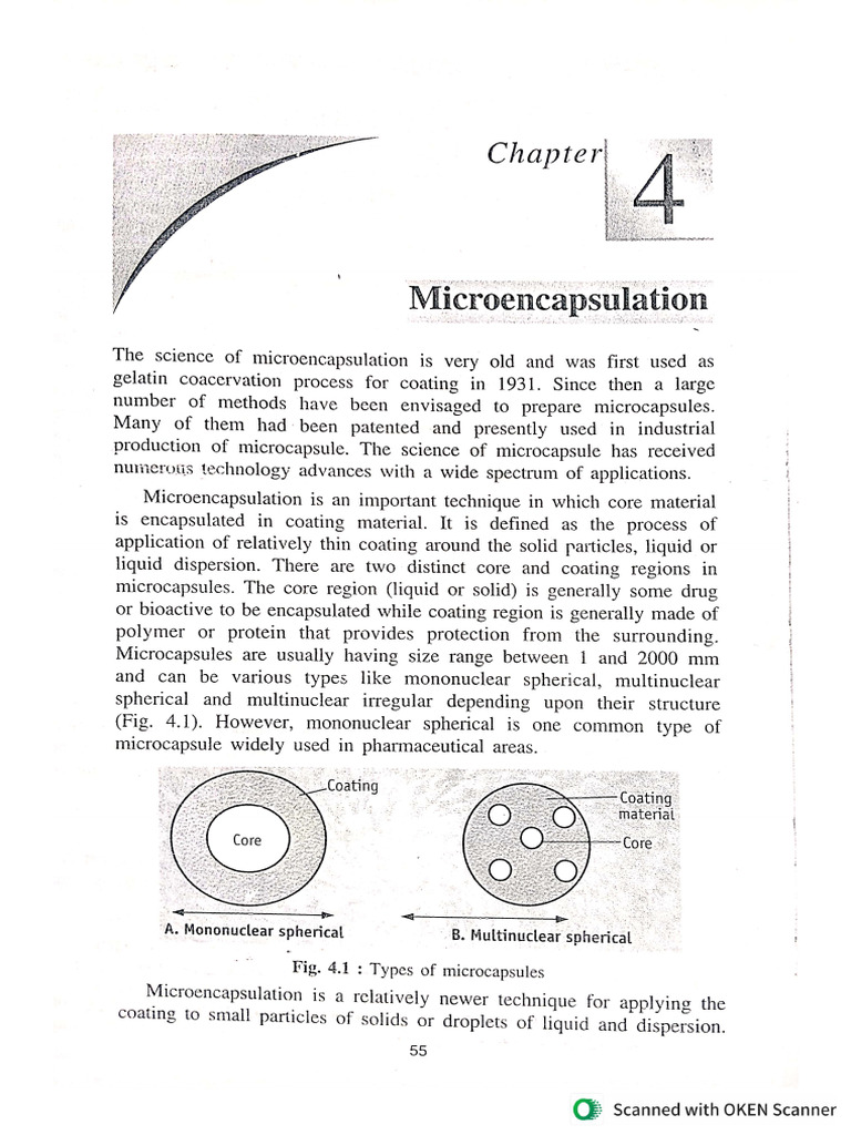 Chapter 4 Microencapsulation | PDF