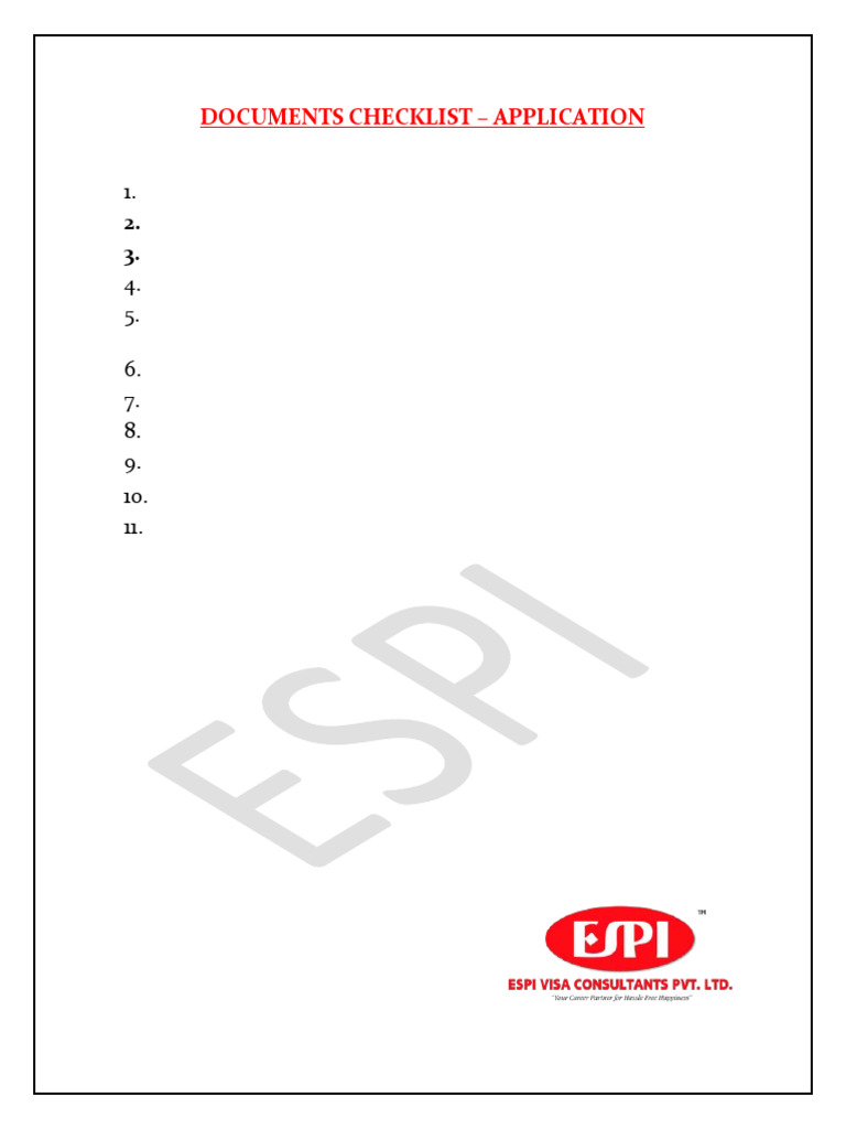 Documents Checklist | PDF