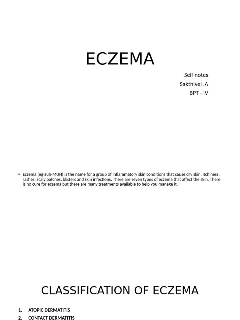 Understanding Eczema Types and Treatments | PDF