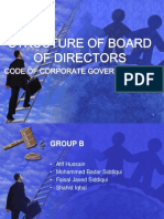 STRUCTURE OF BOARD OF DIRECTORS
