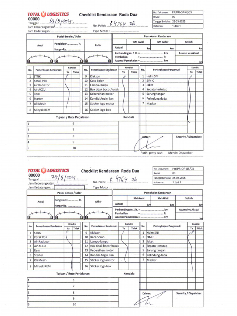 CHECKROD Cianjur Agustus | PDF