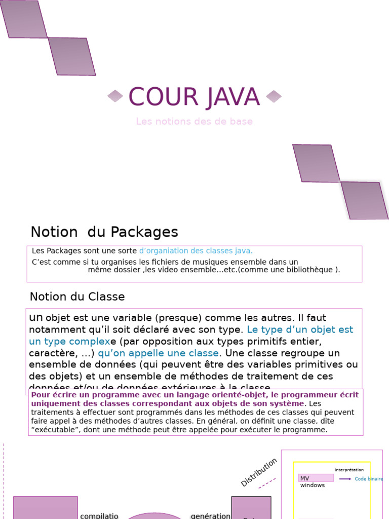 Introduction aux bases de Java | PDF | Classe (informatique) | Java ...