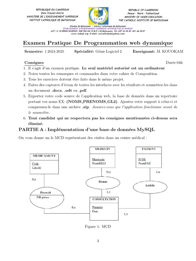 Examen Pratique de Programmation Web 2024 | PDF