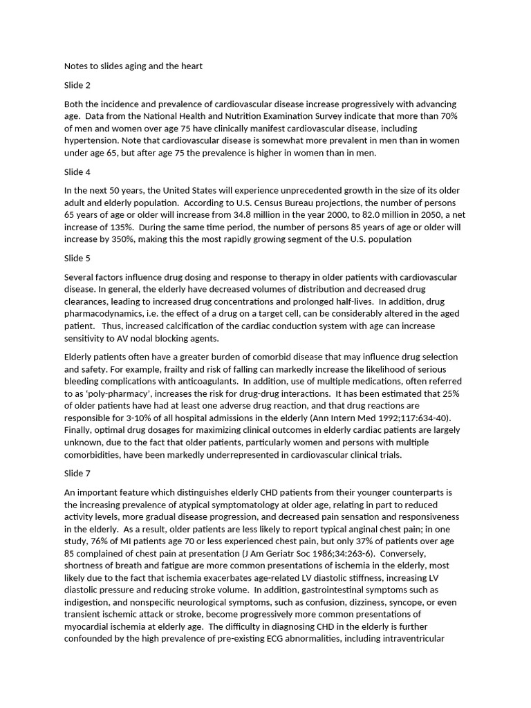 Aging and Cardiovascular Disease Insights | PDF | Heart | Coronary ...