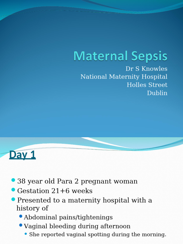 Maternal Sepsis 2 | PDF | Childbirth | Pregnancy
